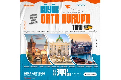 Otobüslü Büyük Orta Avrupa Turu 2023